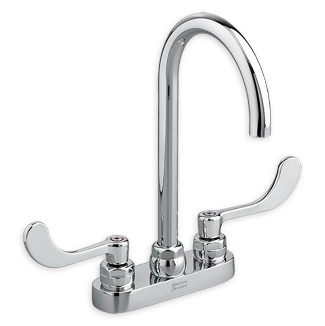Algor Plumbing and Heating SupplyAmerican StandardMonterrey® 4-Inch Centerset Gooseneck Faucet With Wrist Blade Handles 1.5 gpm/5.7 Lpm Laminar Flow in Spout Base