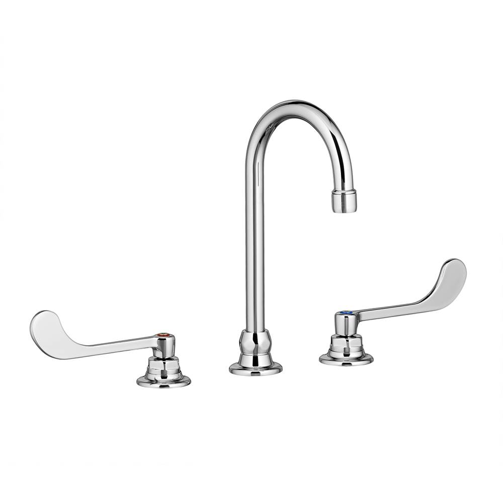 Algor Plumbing and Heating SupplyAmerican StandardMonterrey® 8-Inch Widespread Gooseneck Faucet With 6-inch Wrist Blade Handles 1.5 gpm/5.7 Lpm