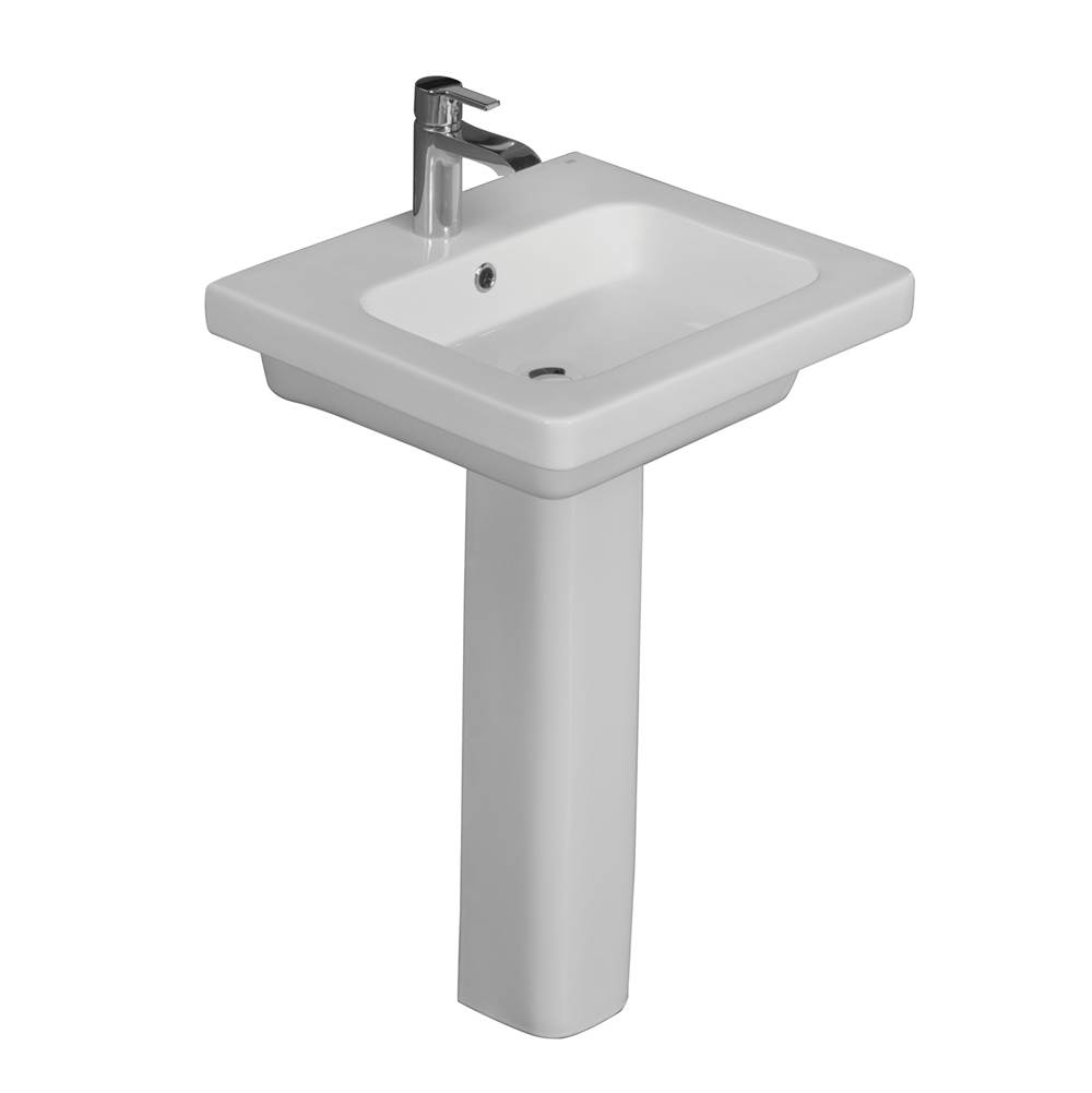 Algor Plumbing and Heating SupplyBarclayResort 550 Pedestal Lavatory,White-1 hole