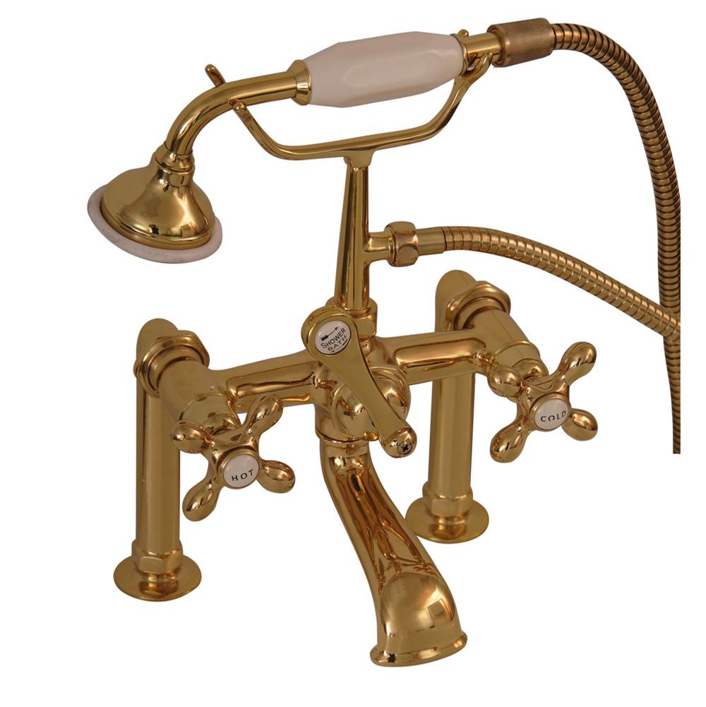 Barclay Deck Mount Roman Tub Faucets With Hand Showers item 4601-MC-PB