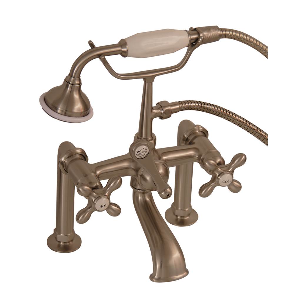 Barclay Deck Mount Roman Tub Faucets With Hand Showers item 4601-MC-SN