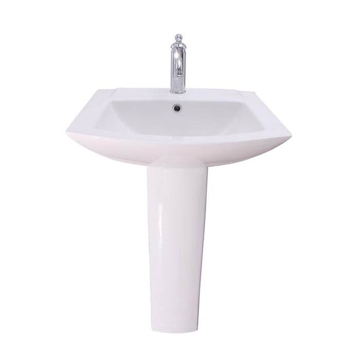 Algor Plumbing and Heating SupplyBarclayBurke Pedestal for 4'' ccHole, Overflow, White
