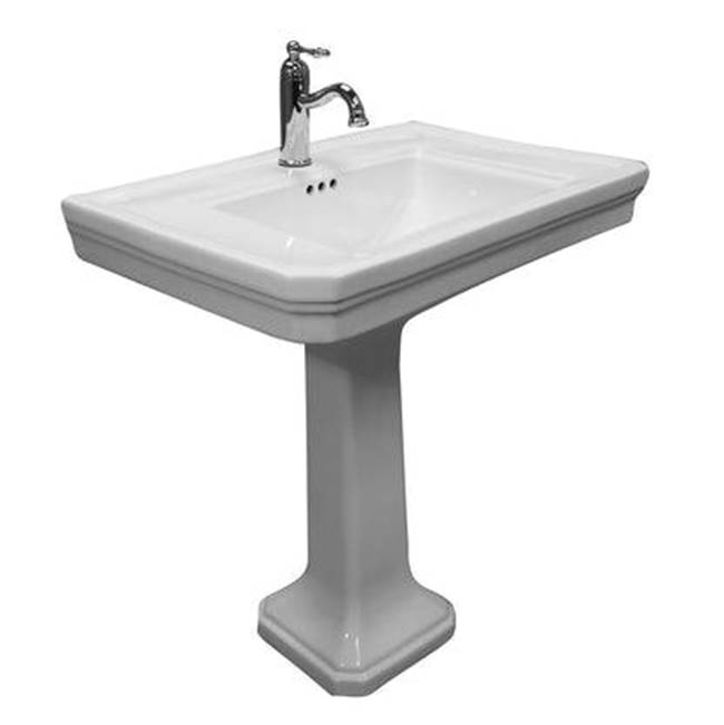 Barclay Pedestal Only Pedestal Bathroom Sinks item 3-9104WH