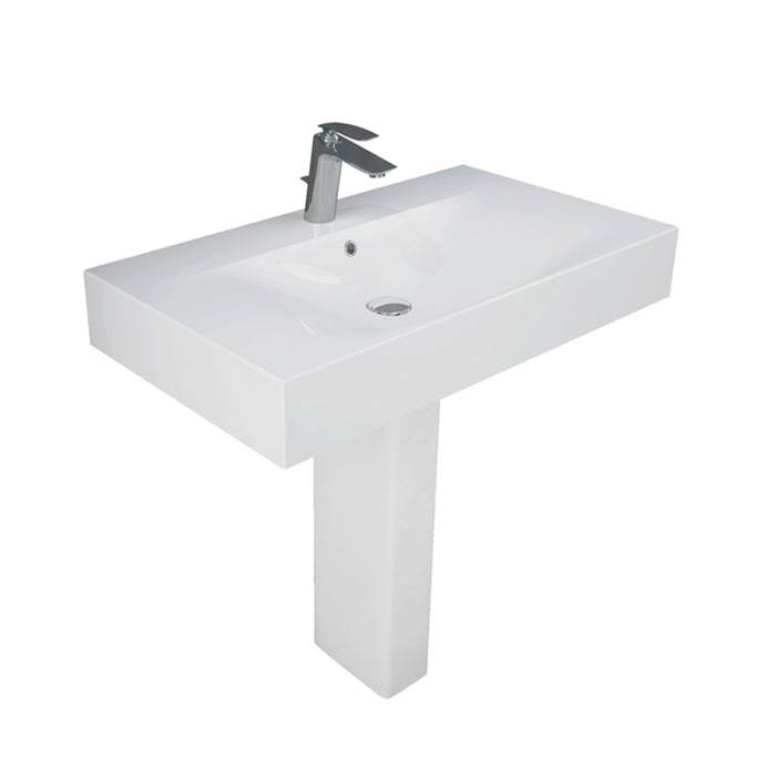 Barclay Complete Pedestal Bathroom Sinks item 3-601WH