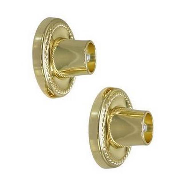Algor Plumbing and Heating SupplyBarclayDecorative Round Flange 1'',Pair, Polished Brass