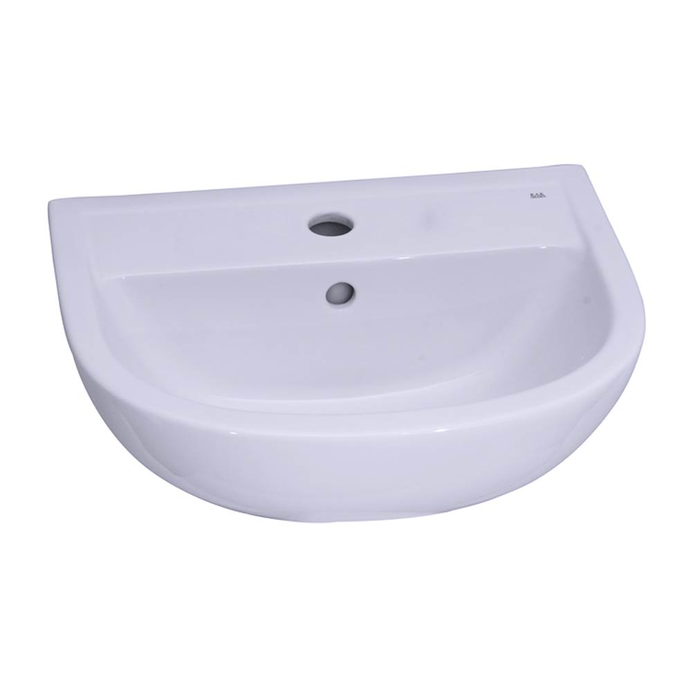 Algor Plumbing and Heating SupplyBarclayCompact 500 Ped Lav Basin1 Hole, White