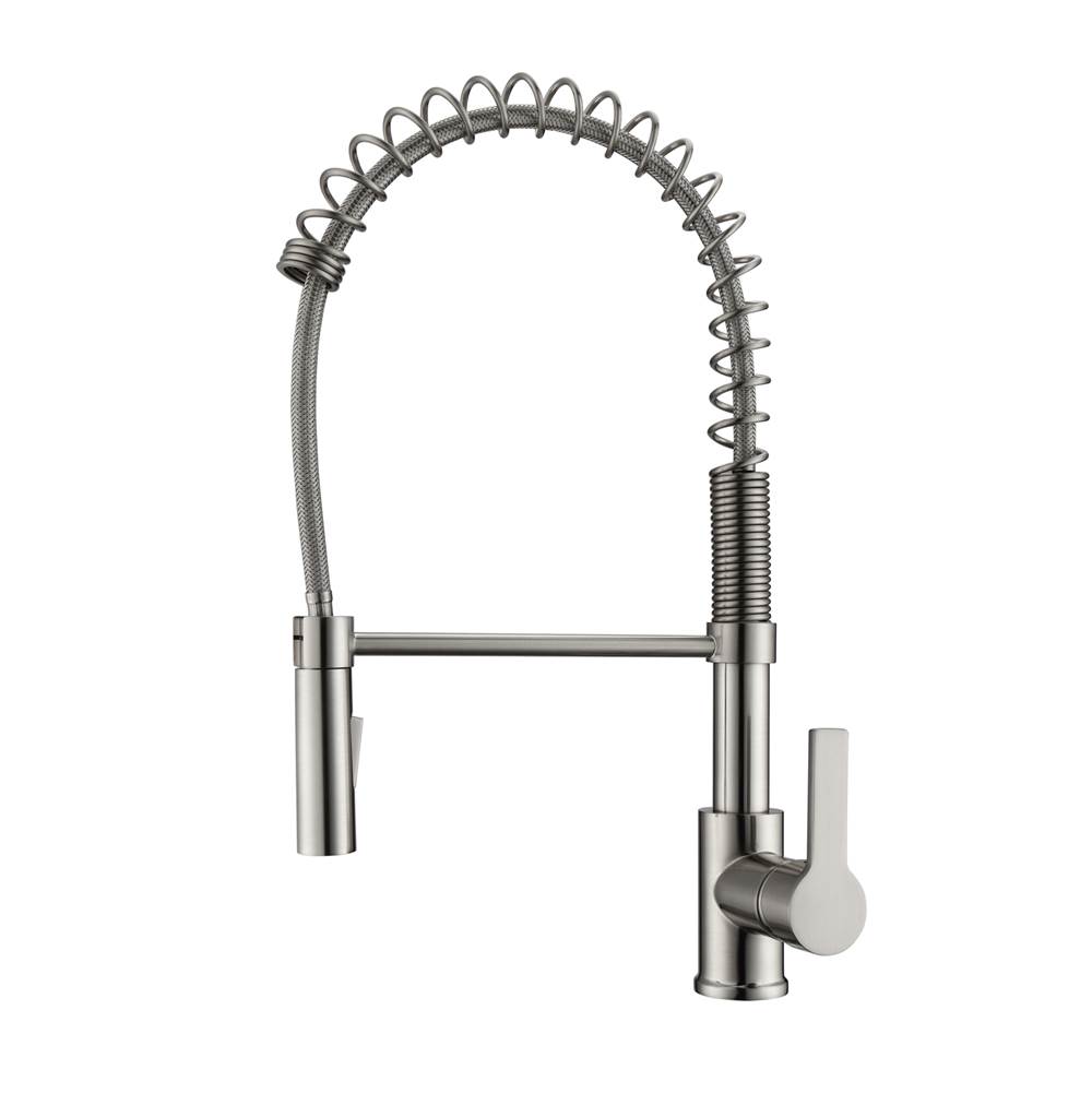Algor Plumbing and Heating SupplyBarclayNakita Kitchen Faucet,Pull-outSpray, Metal Lever Handles,BN