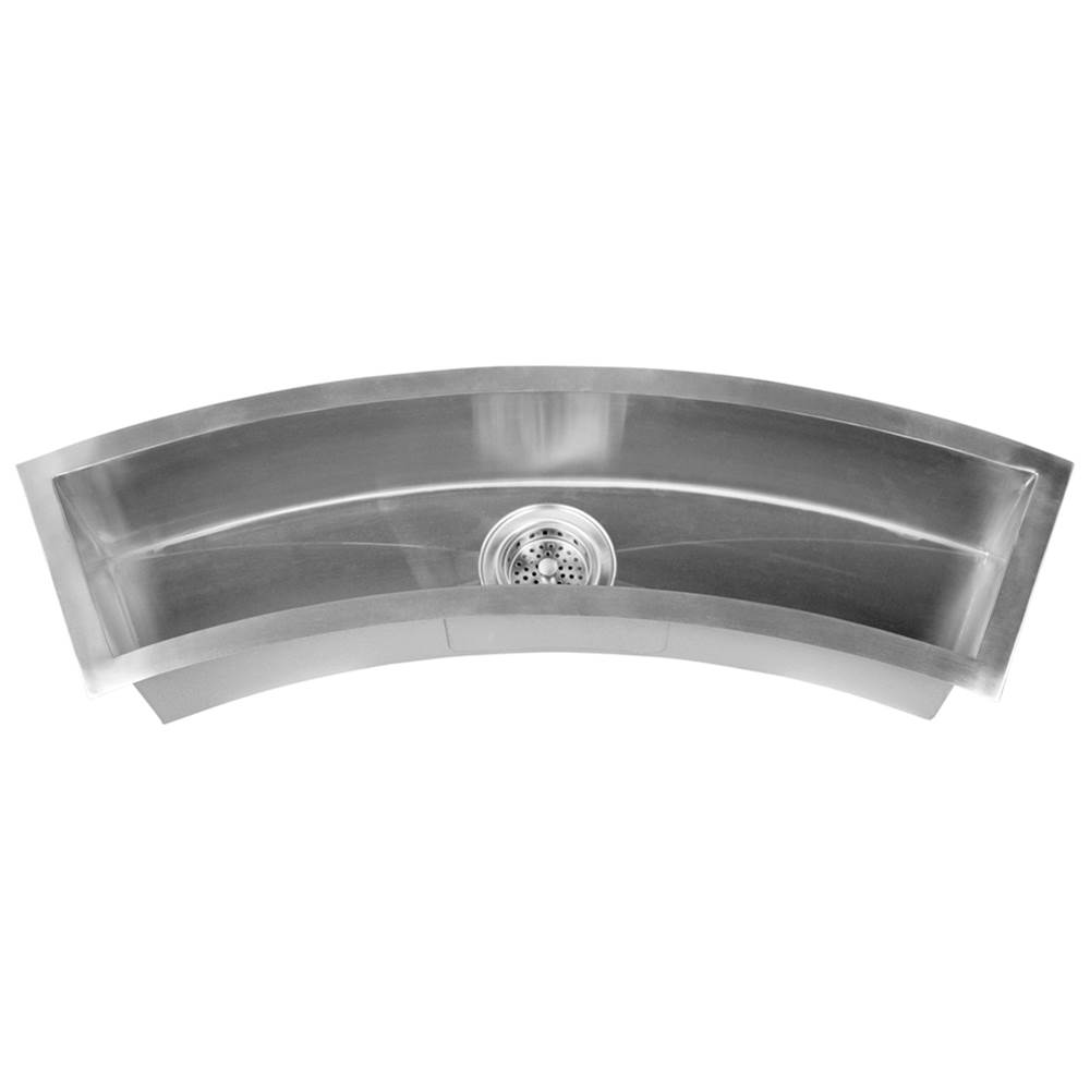 Algor Plumbing and Heating SupplyBarclayWolcott 33'' Zero Radius SSCurved Trough Sink, 16 Gauge