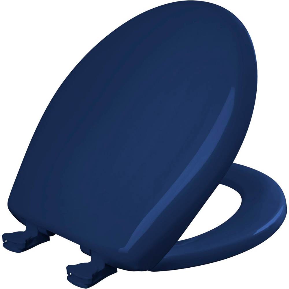 Algor Plumbing and Heating SupplyBemisRound Plastic Toilet Seat with WhisperClose with EasyClean & Change Hinge and STA-TITE in Colonial Blue