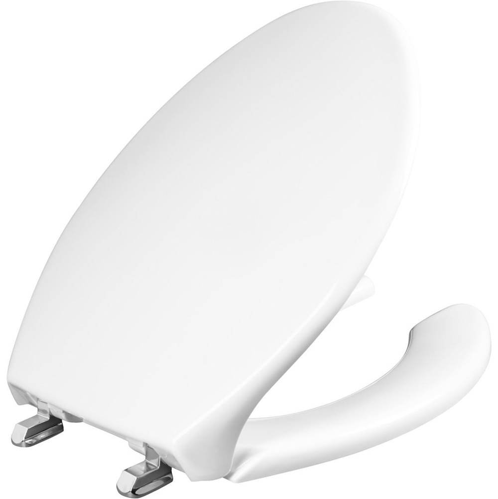 Algor Plumbing and Heating SupplyBemisElongated Commercial Plastic Open Front With Cover Toilet Seat in White with STA-TITE® Commercial Fastening System™