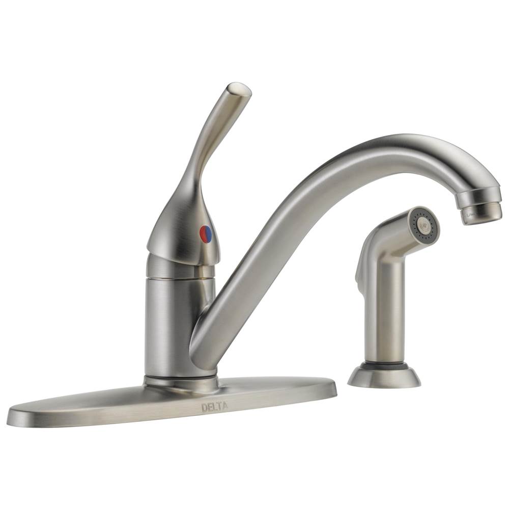 Delta Faucet Deck Mount Kitchen Faucets item 400-SS-DST