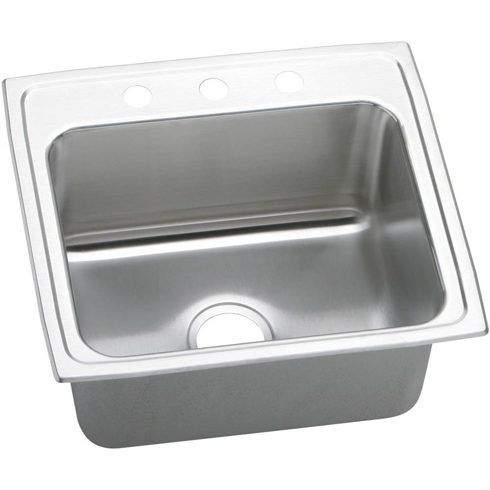 Algor Plumbing and Heating SupplyElkayLustertone Classic Stainless Steel 22'' x 19-1/2'' x 10-1/8'', Single Bowl Drop-in Sink with Quick-clip