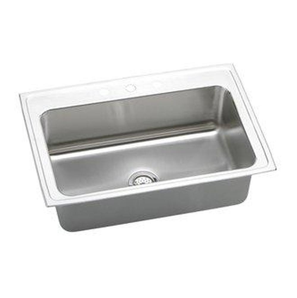 Algor Plumbing and Heating SupplyElkayLustertone Classic Stainless Steel 33'' x 22'' x 10-1/8'', Single Bowl Drop-in Sink with Quick-clip