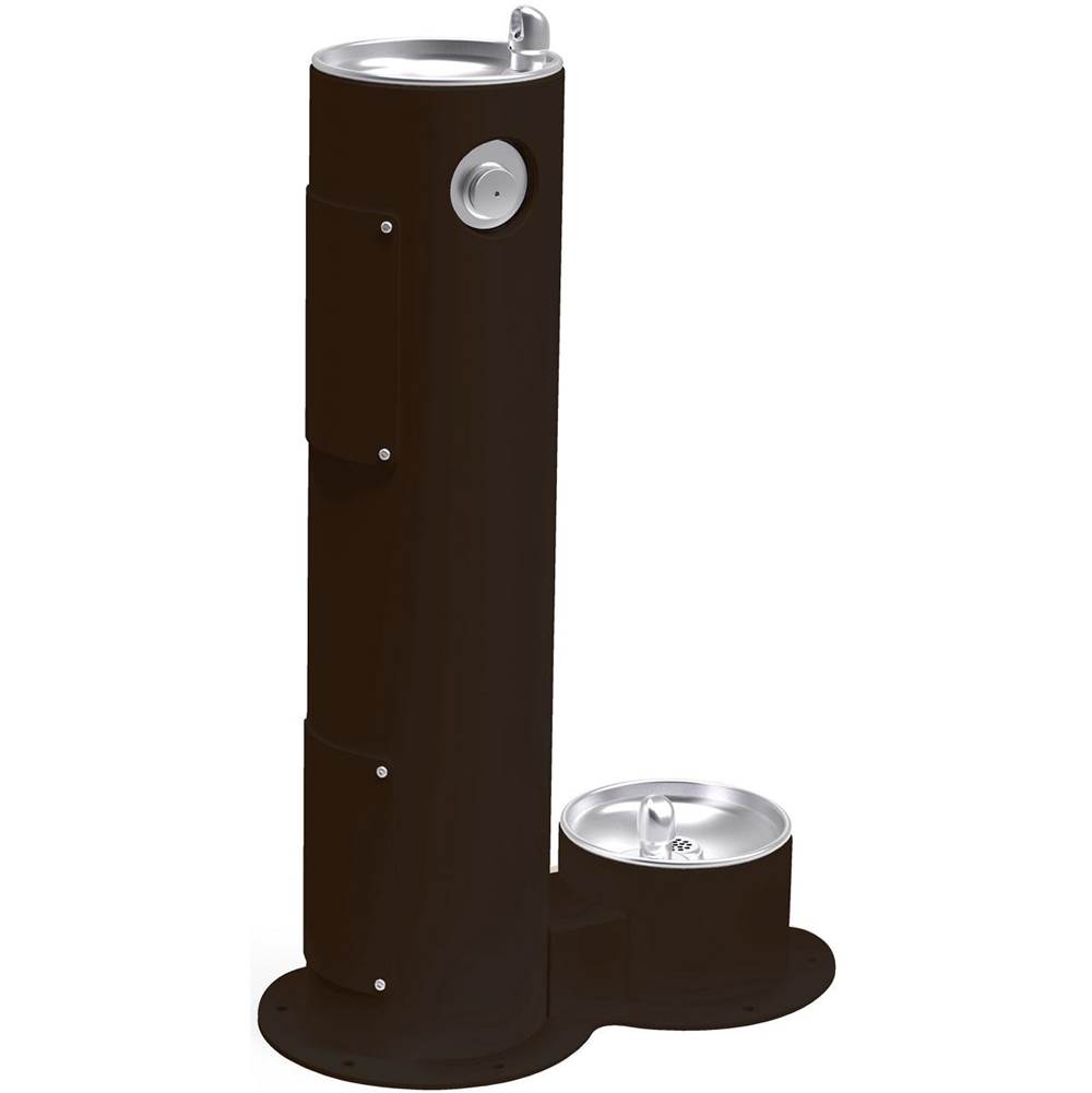 Algor Plumbing and Heating SupplyElkayOutdoor Fountain Pedestal with Pet Station, Non-Filtered Non-Refrigerated, Freeze Resistant, Black