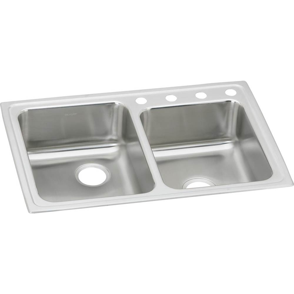 Algor Plumbing and Heating SupplyElkayLustertone Classic Stainless Steel 33'' x 22'' x 7-7/8'', Offset Double Bowl Drop-in Sink
