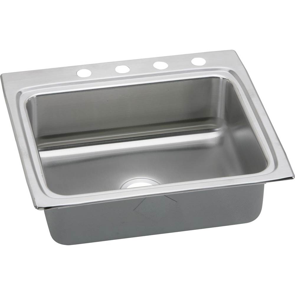 Algor Plumbing and Heating SupplyElkayLustertone Classic Stainless Steel 25'' x 22'' x 8-1/8'', 4-Hole Single Bowl Drop-in Sink with Quick-clip