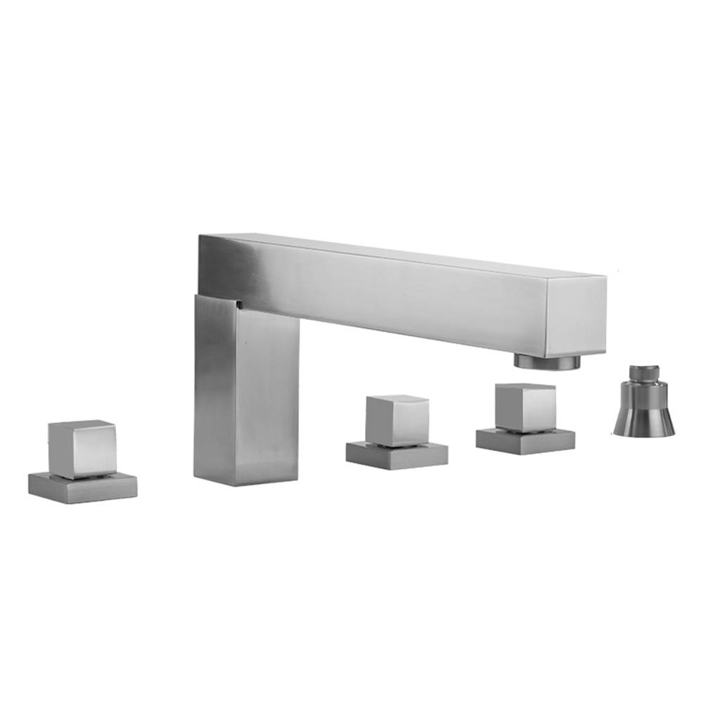 Algor Plumbing and Heating SupplyJacloCUBIX® Roman Tub Set with Cube Handles and Straight Handshower Holder