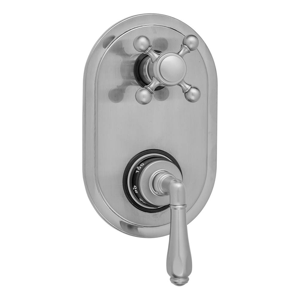 Algor Plumbing and Heating SupplyJacloOval Plate with Smooth Lever Thermostatic Valve with Ball Cross Built-in 2-Way Or 3-Way Diverter/Volume Controls (J-TH34-686 / J-TH34-687 / J-TH34-688 / J-TH34-689)