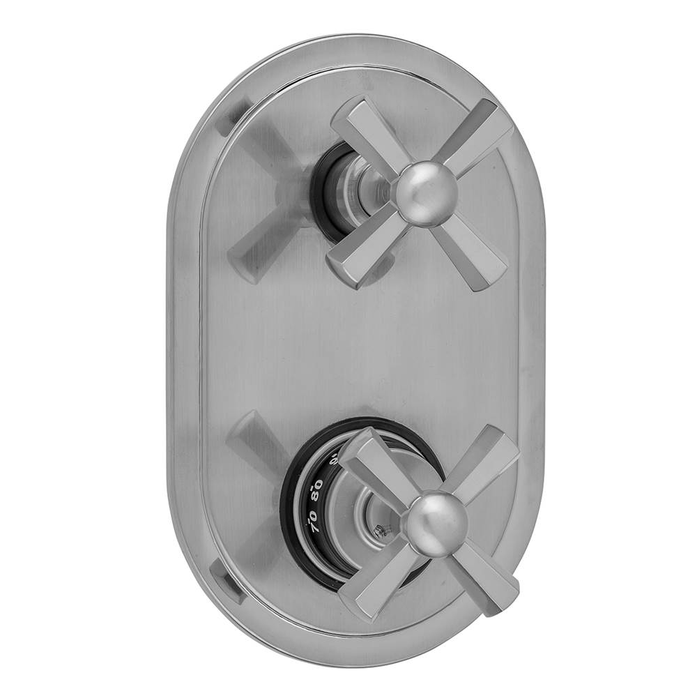 Algor Plumbing and Heating SupplyJacloOval Plate with Hex Cross Thermostatic Valve with Hex Cross Built-in 2-Way Or 3-Way Diverter/Volume Controls (J-TH34-686 / J-TH34-687 / J-TH34-688 / J-TH34-689)
