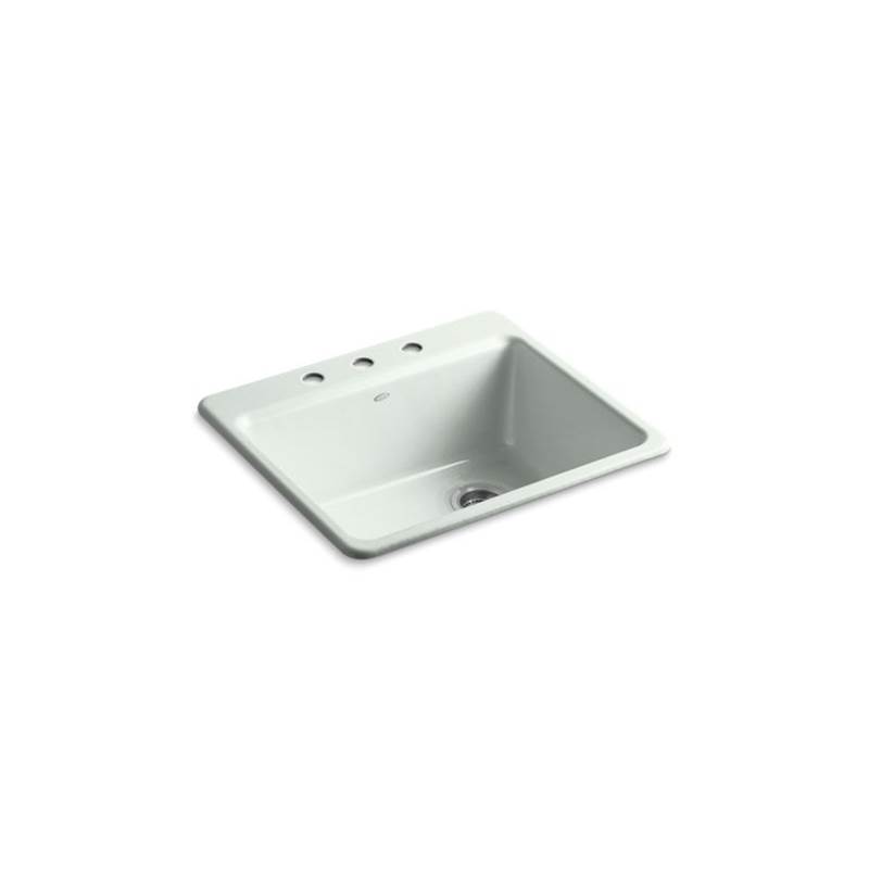 Algor Plumbing and Heating SupplyKohlerRiverby® 25'' x22'' x 9-5/8'' top-mount single-bowl kitchen sink with sink rack