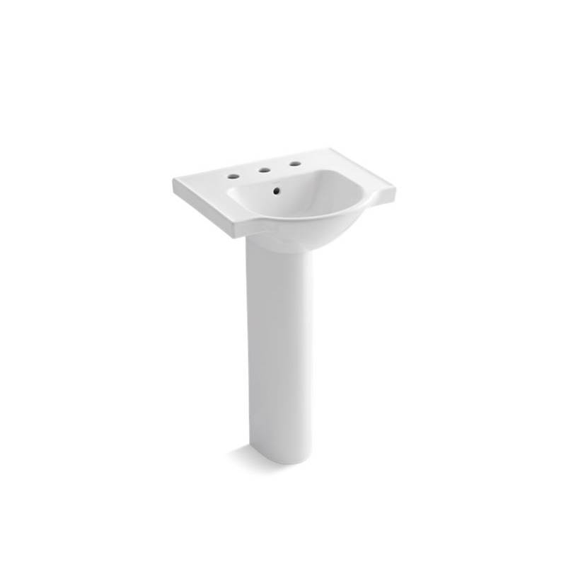 Algor Plumbing and Heating SupplyKohlerVeer™ 21'' pedestal bathroom sink with 8'' widespread faucet holes