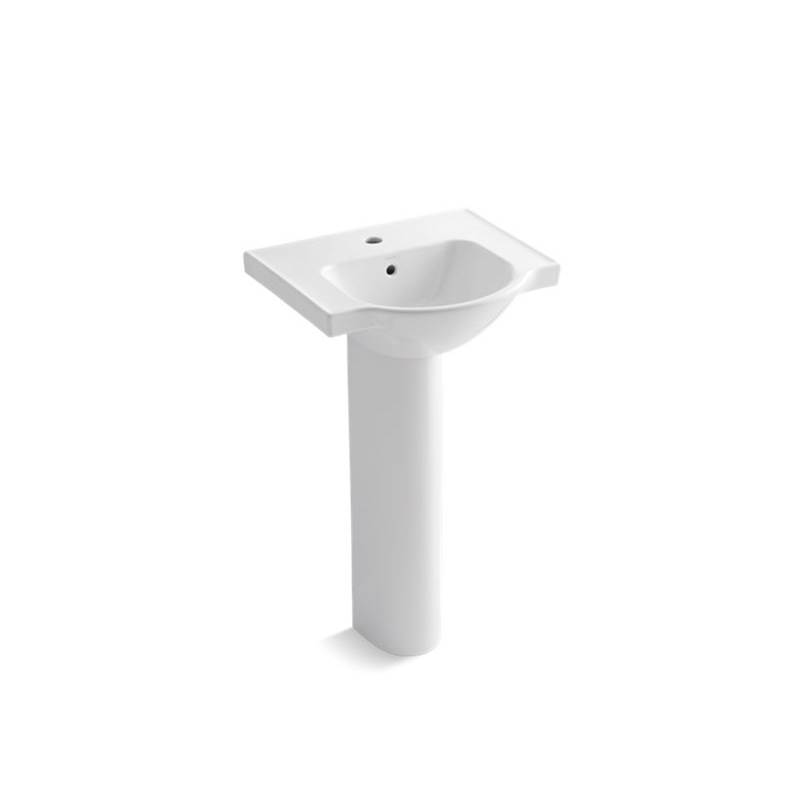 Algor Plumbing and Heating SupplyKohlerVeer™ 21'' pedestal bathroom sink with single faucet hole