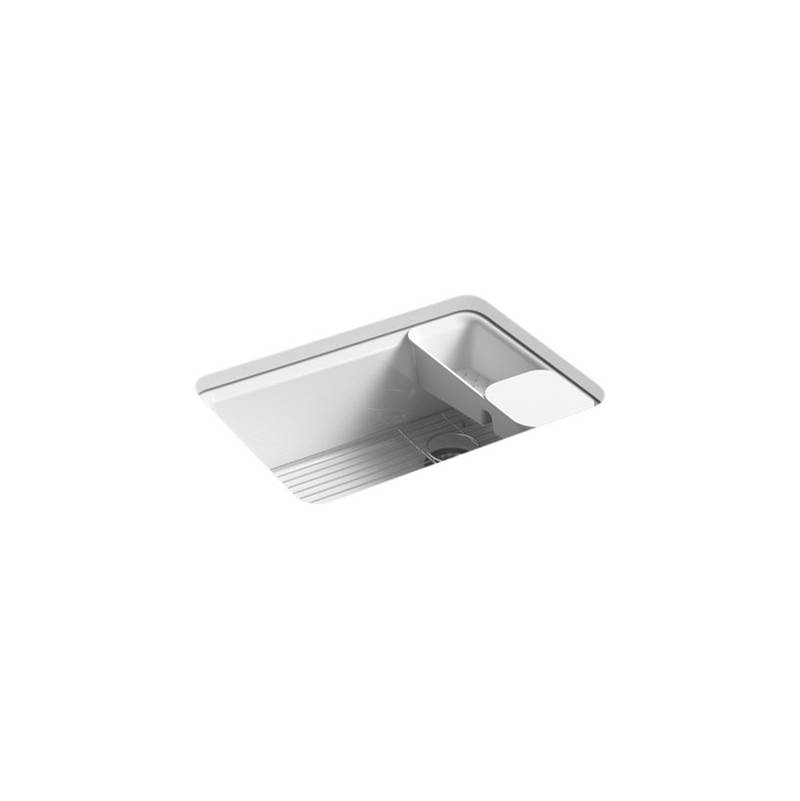 Algor Plumbing and Heating SupplyKohlerRiverby® 27'' x 22'' x 9-5/8'' undermount single-bowl workstation kitchen sink with accessories and 5 oversized faucet holes