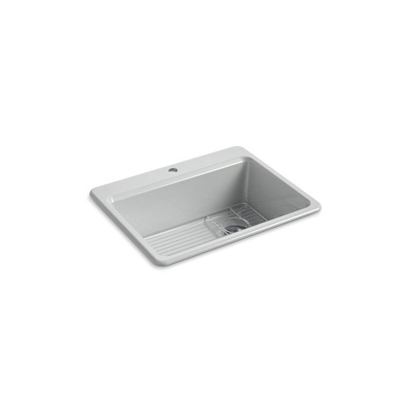 Algor Plumbing and Heating SupplyKohlerRiverby® 27'' x 22'' x 9-5/8'' top-mount single-bowl kitchen sink with bottom sink rack and single faucet hole