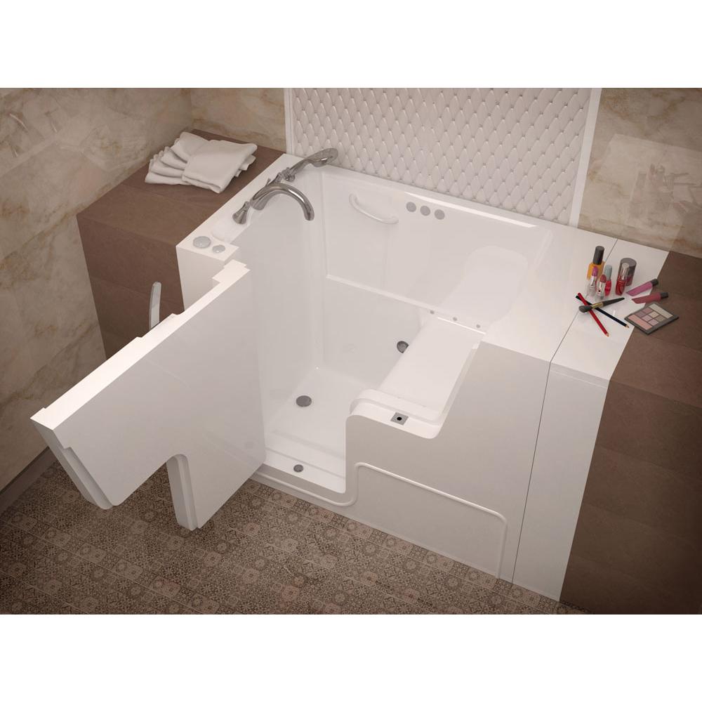 Algor Plumbing and Heating SupplyMeditubMediTub Wheel Chair Accessible 29 x 53 Left Drain White Whirlpool and Air Jetted Wheelchair Accessible Bathtub