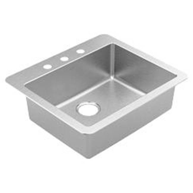 Algor Plumbing and Heating SupplyMoen25''x22'' stainless steel 18 gauge single bowl drop in sink