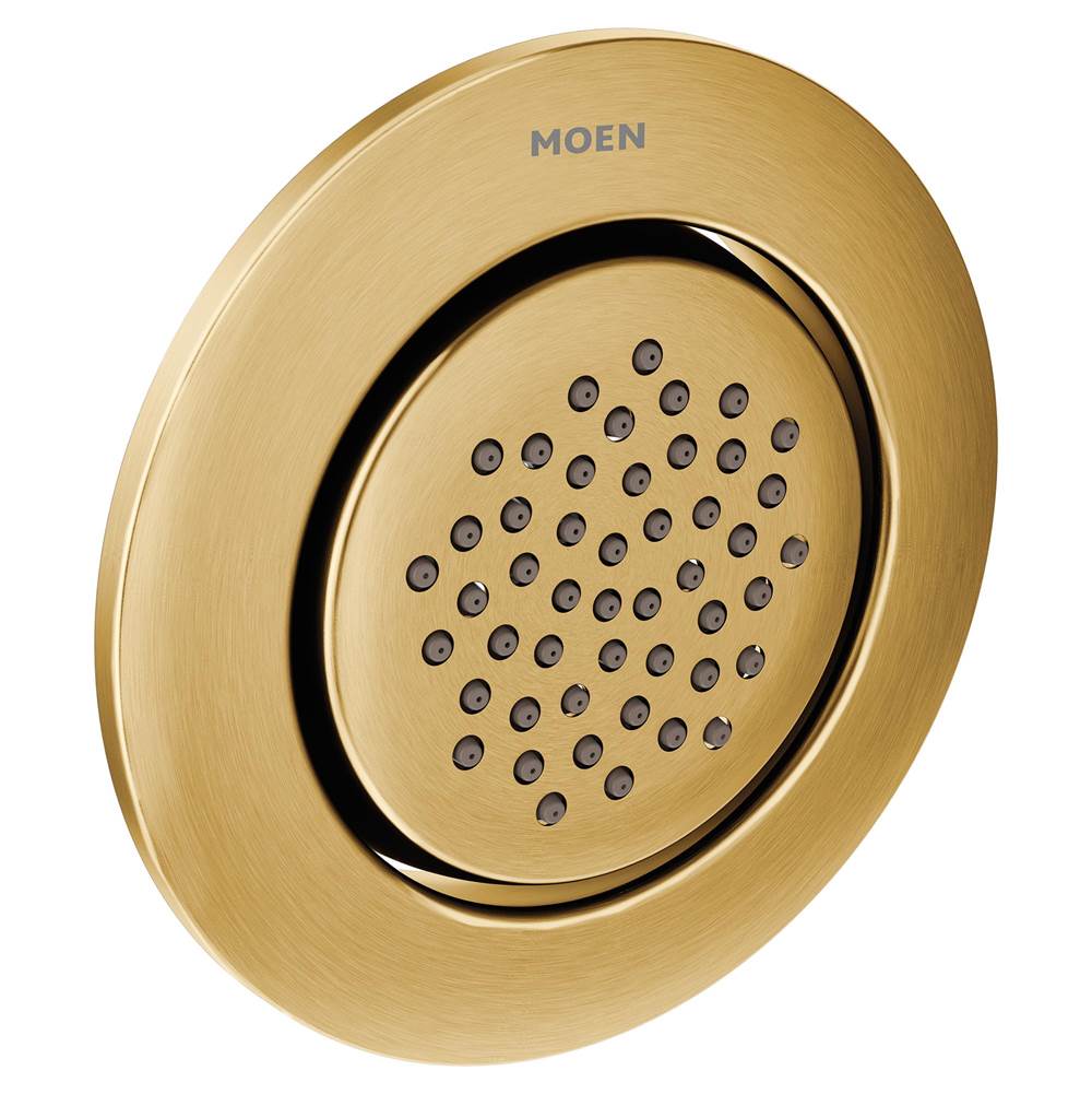 Algor Plumbing and Heating SupplyMoenMosaic Mosaic Round Single-Function Body Spray, Valve Required, Brushed Gold
