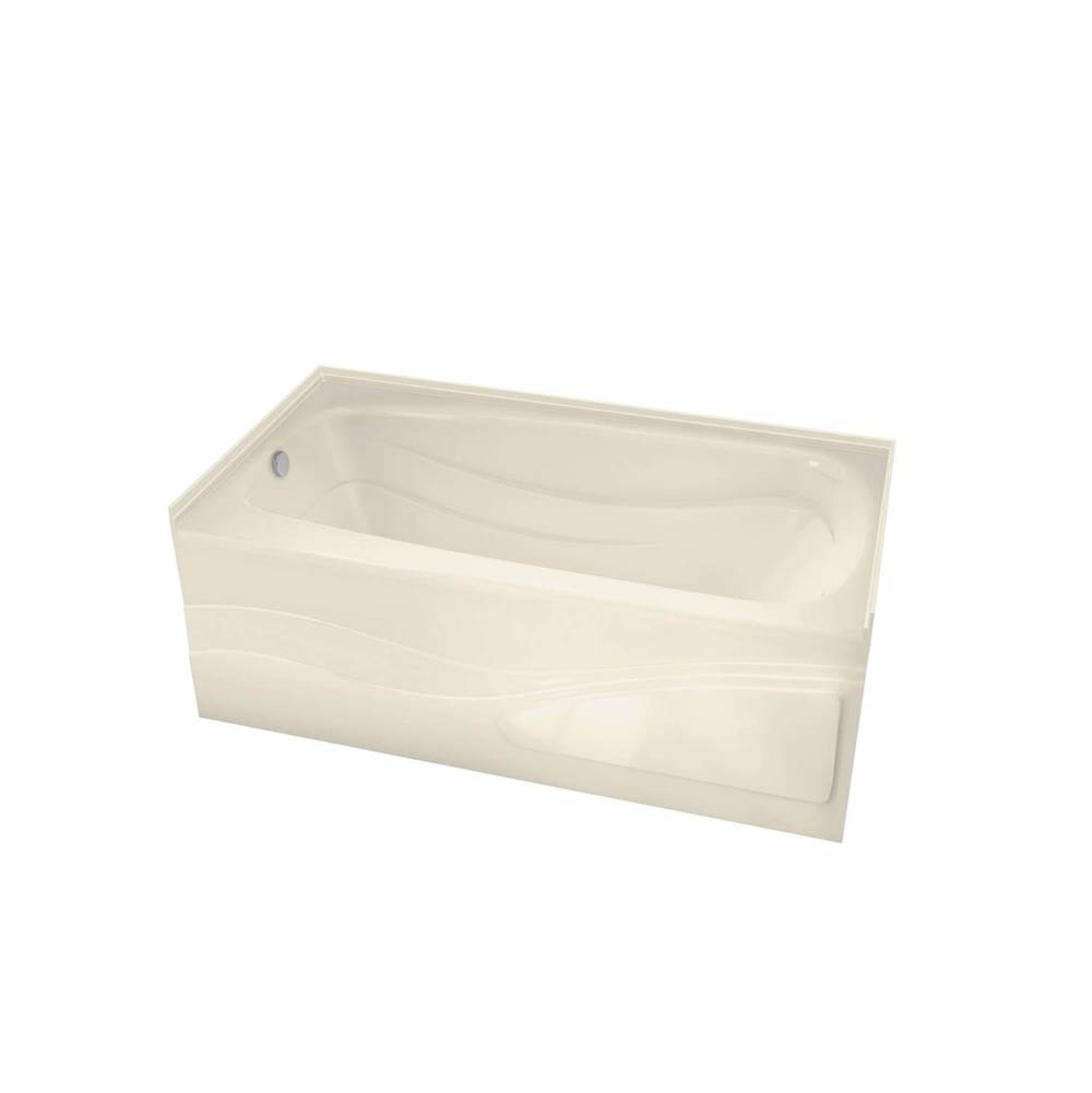 Algor Plumbing and Heating SupplyMaaxTenderness 6042 Acrylic Alcove Left-Hand Drain Whirlpool Bathtub in Bone