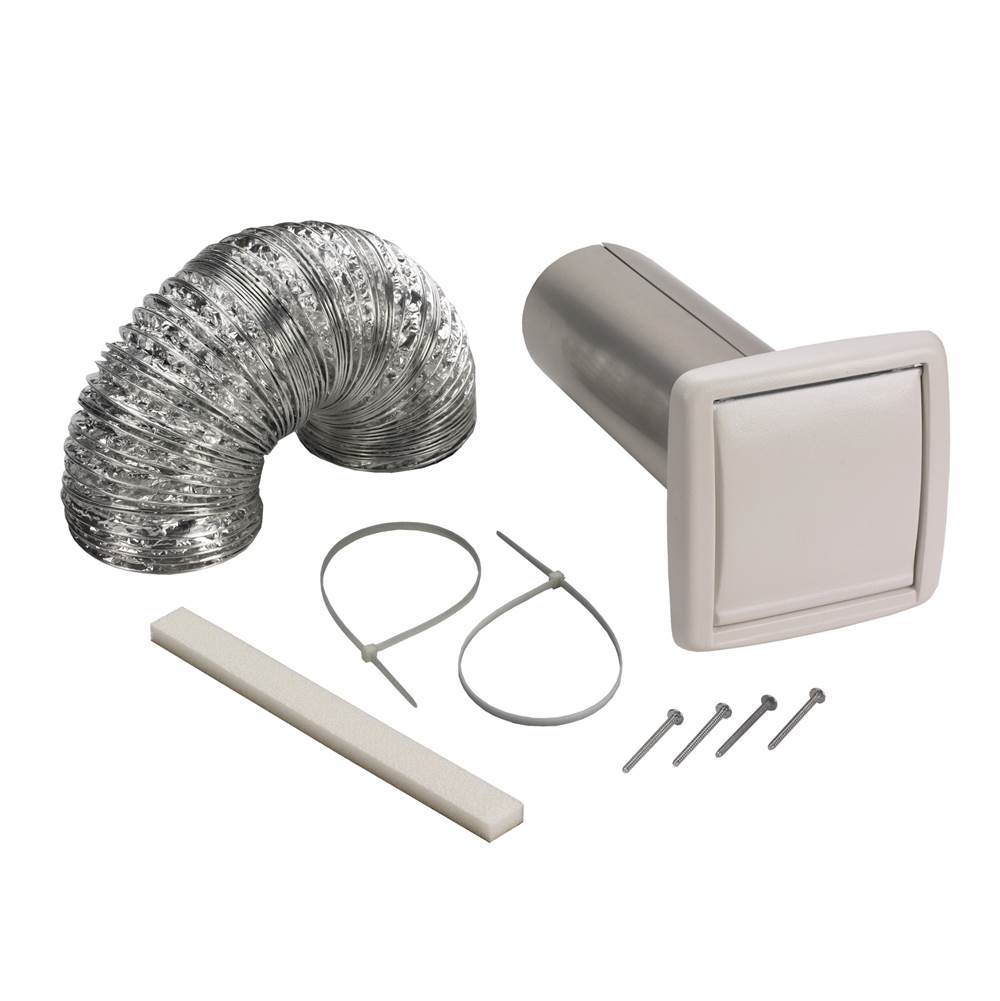 Algor Plumbing and Heating SupplyBroan NutoneBroan-NuTone® Wall Vent Kit for 3'' or 4'' Round Duct with Backdraft Damper, White