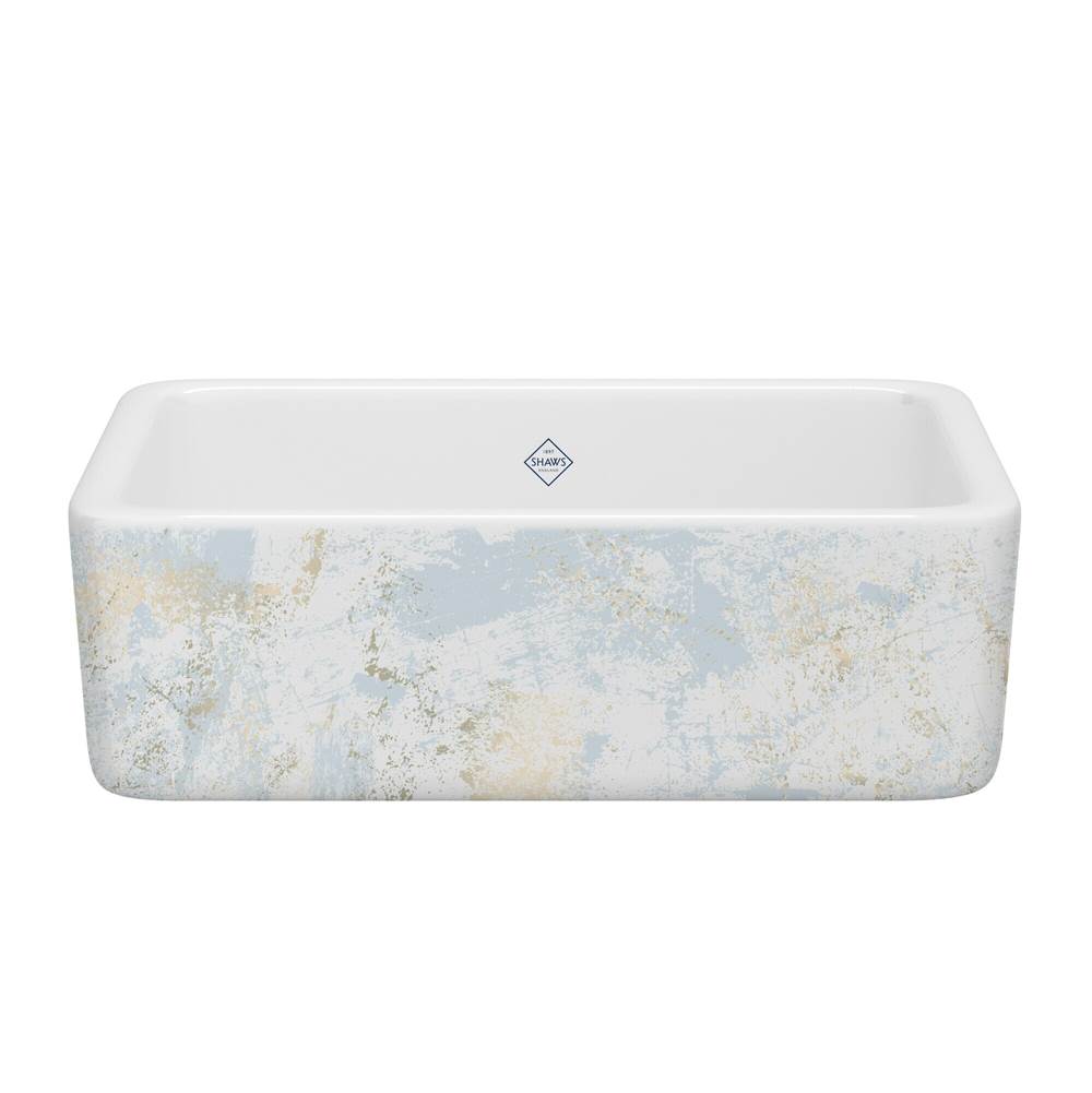 Algor Plumbing and Heating SupplyRohl30'' Lancaster Single Bowl Farmhouse Apron Front Fireclay Kitchen Sink With Patina Design