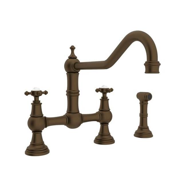 Algor Plumbing and Heating SupplyRohlEdwardian™ Extended Spout Bridge Kitchen Faucet With Side Spray
