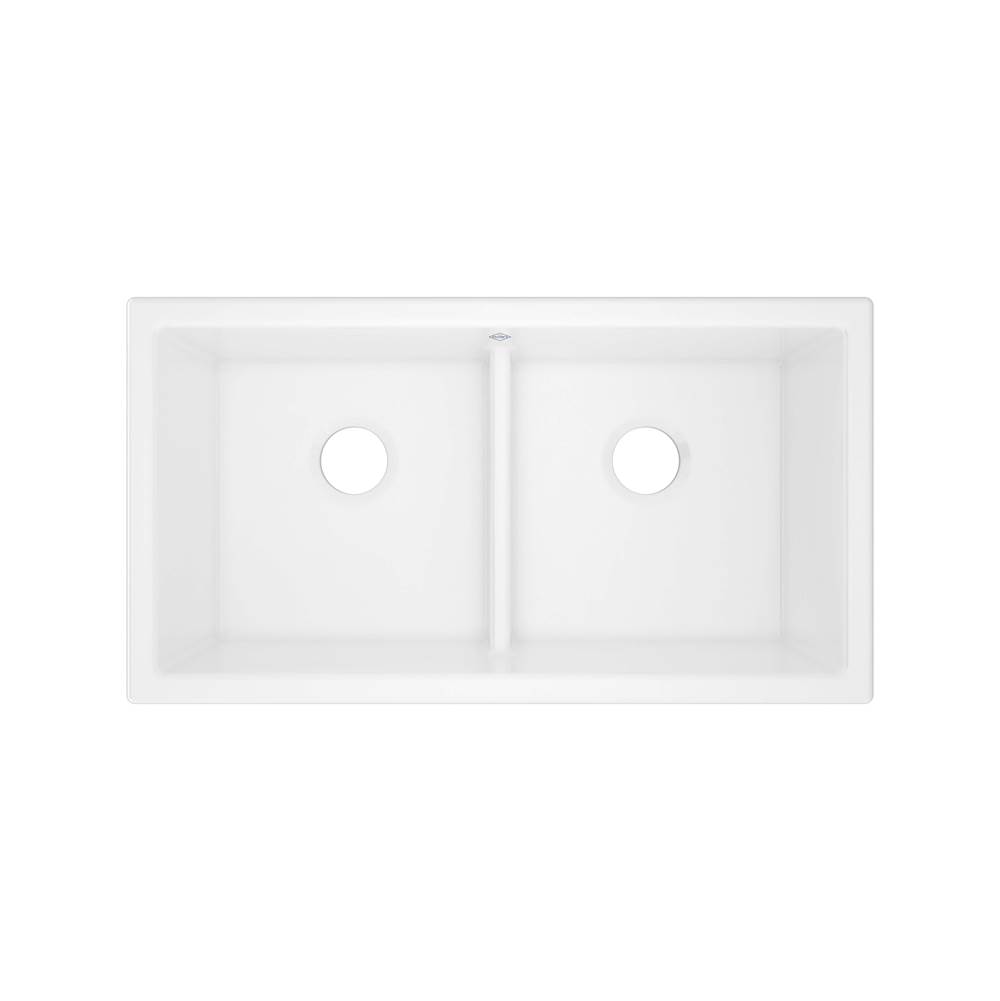 Algor Plumbing and Heating SupplyRohlShaker™ 33'' Double Bowl Undermount Fireclay Kitchen Sink