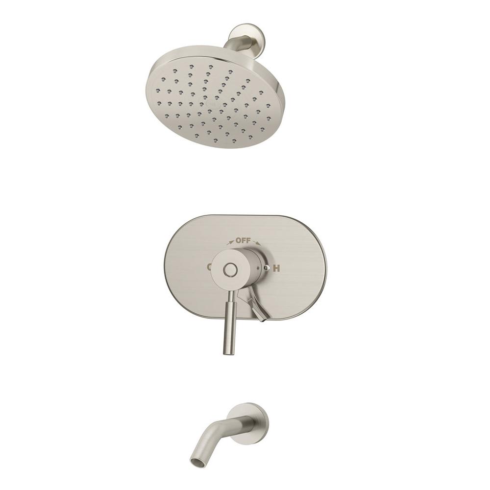 Algor Plumbing and Heating SupplySymmonsSereno Single Handle 1-Spray Tub and Shower Faucet Trim in Satin Nickel - 1.5 GPM (Valve Not Included)