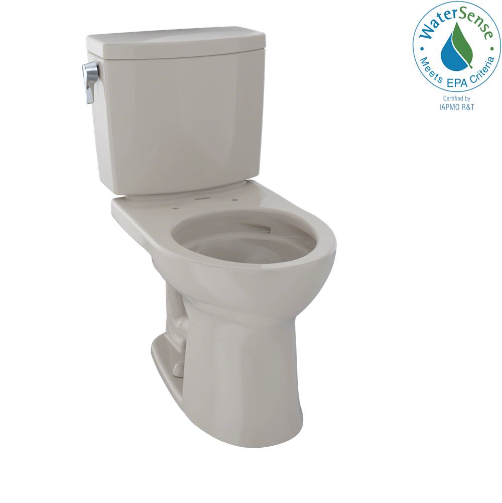 Algor Plumbing and Heating SupplyTOTOToto® Drake® II 1G® Two-Piece Round 1.0 Gpf Universal Height Toilet With Cefiontect, Bone