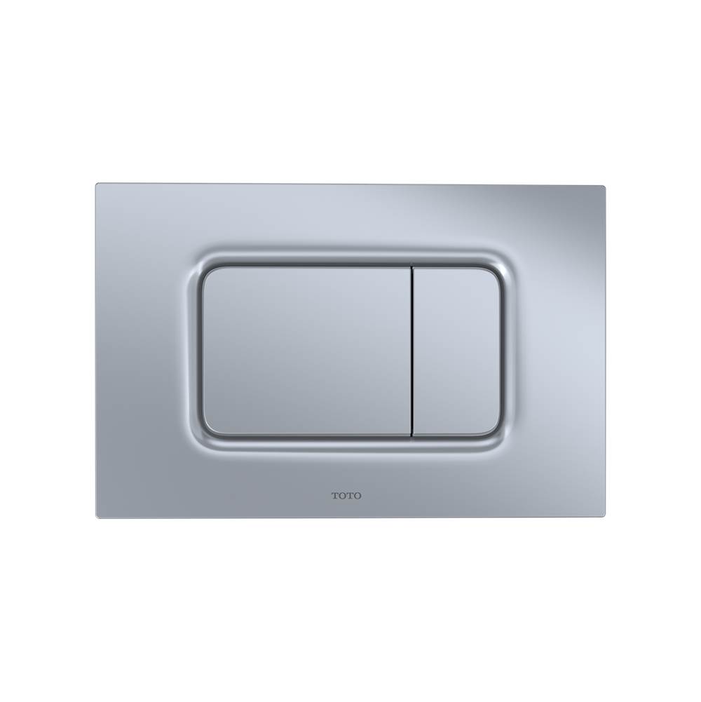 Algor Plumbing and Heating SupplyTOTOToto® Dual Flush Rectangle Push Button Plate For Select Duofit In-Wall Tank Unit, Matte Silver