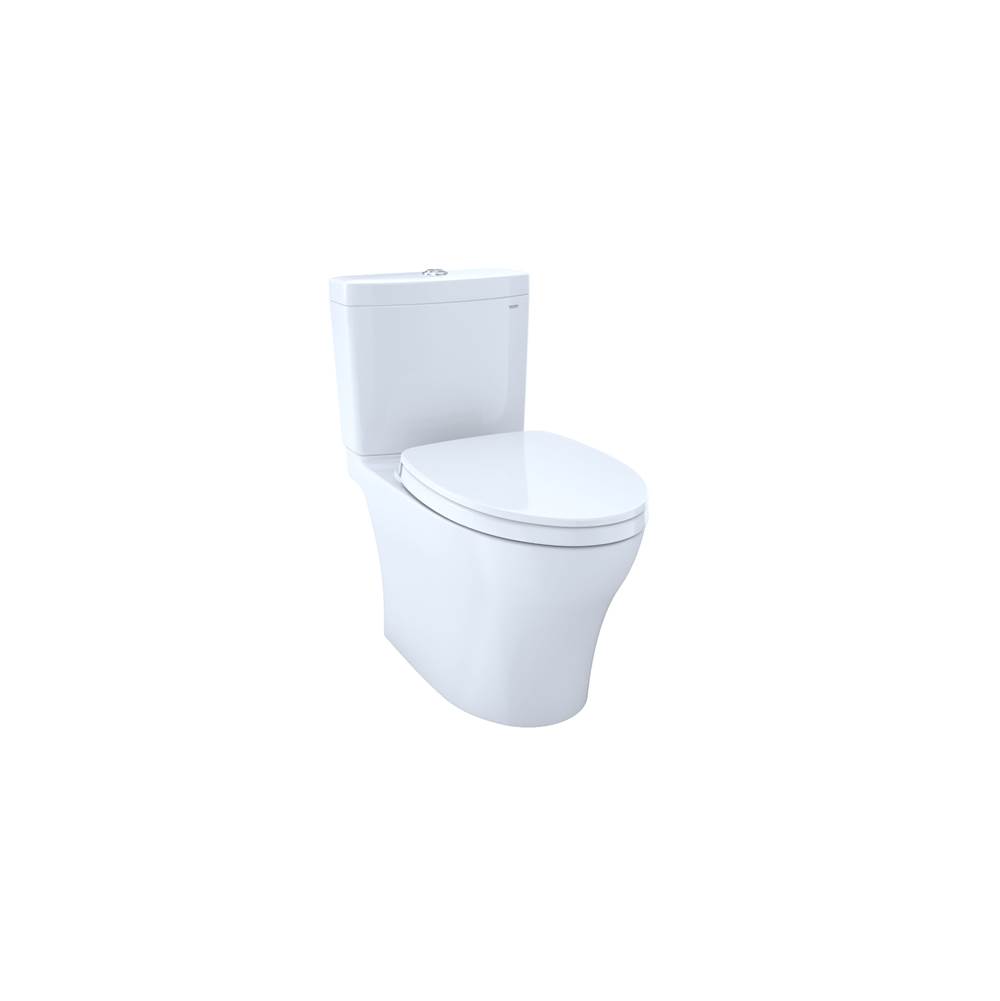Algor Plumbing and Heating SupplyTOTOToto® Aquia® Iv Two-Piece Elongated Dual Flush 1.28 And 0.9 Gpf Universal Height Toilet With Cefiontect®, Washlet®+ Ready, Cotton White