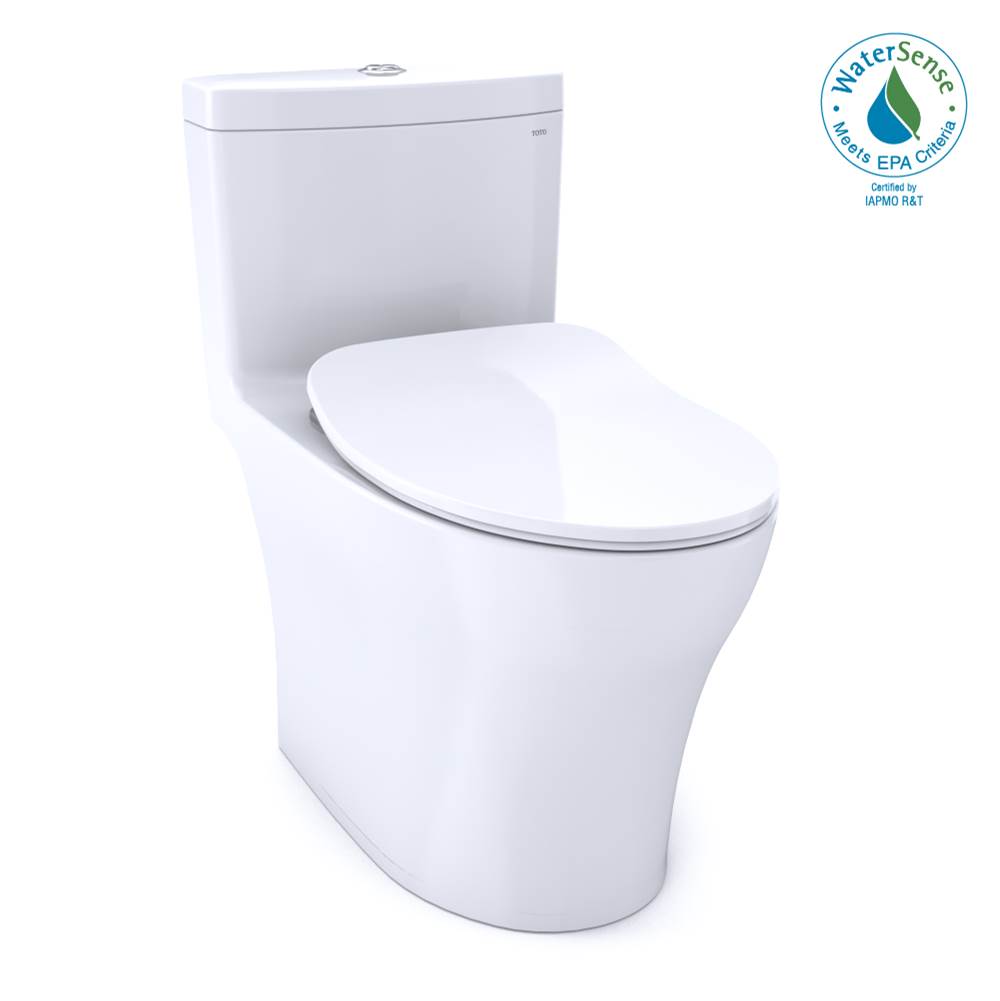 Algor Plumbing and Heating SupplyTOTOAquia® IV One-Piece Elongated Dual Flush 1.28 and 0.8 GPF Universal Height, WASHLET®+ Ready Toilet with CEFIONTECT®, Cotton White