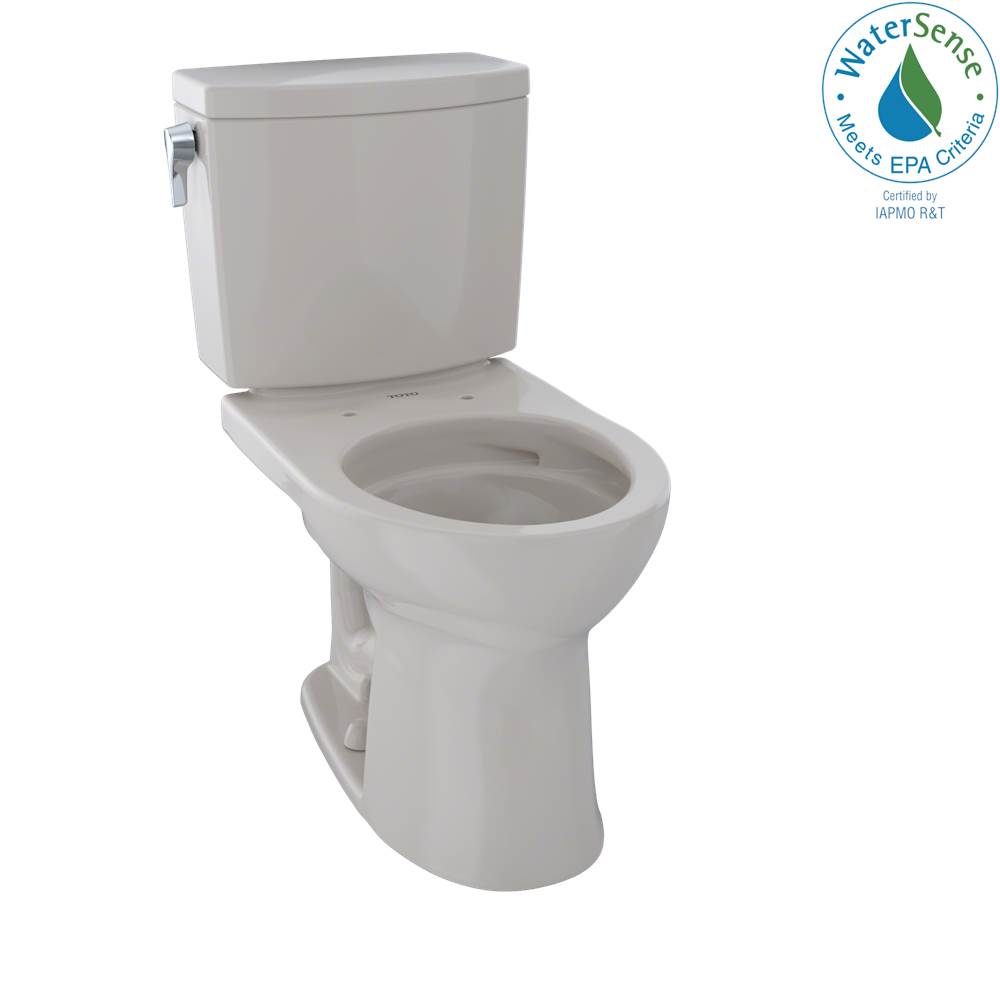 Algor Plumbing and Heating SupplyTOTOToto® Drake® II 1G® Two-Piece Round 1.0 Gpf Universal Height Toilet With Cefiontect, Sedona Beige