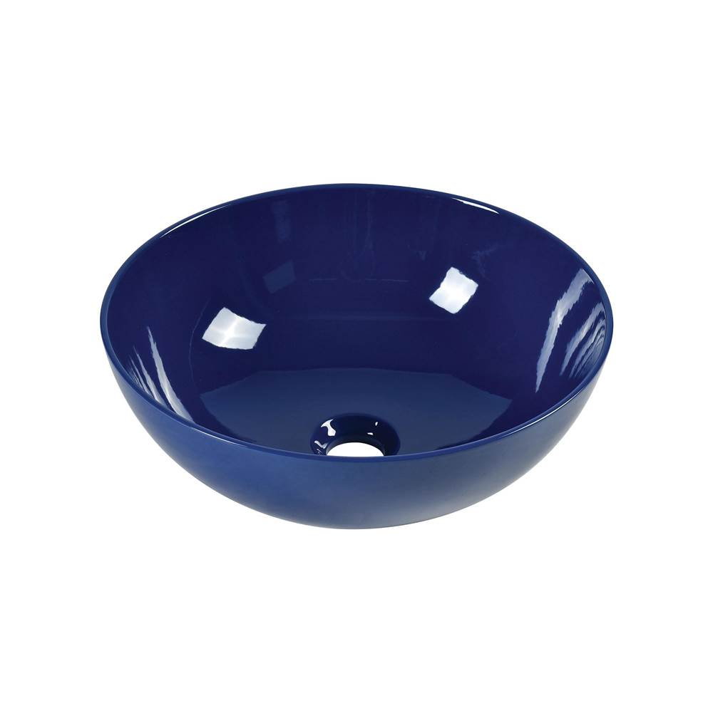 Algor Plumbing and Heating SupplyRyvyrVitreous China Round Vessel Sink - Polished Blue 15.2 inch