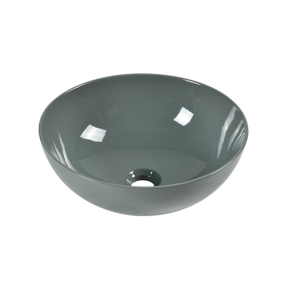 Algor Plumbing and Heating SupplyRyvyrVitreous China Round Vessel Sink - Polished Gray 15.2 inch